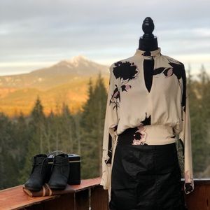 Free people floral blouse